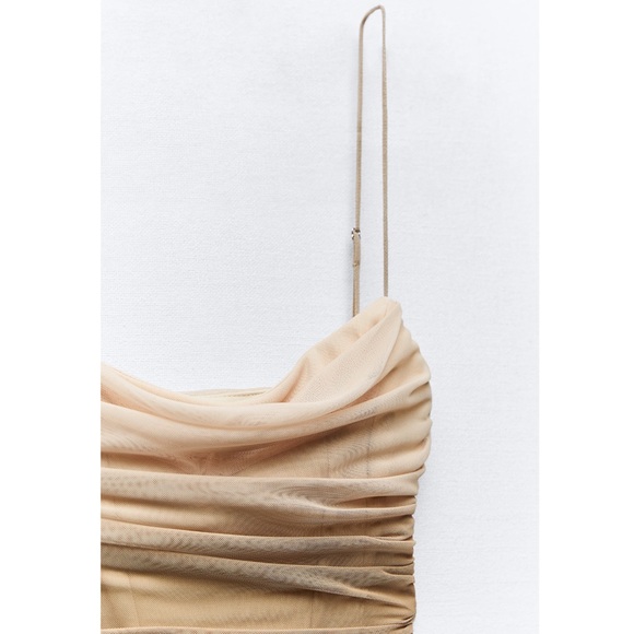 Zara PRINT DRESS WITH TULLE - Picture 5 of 16